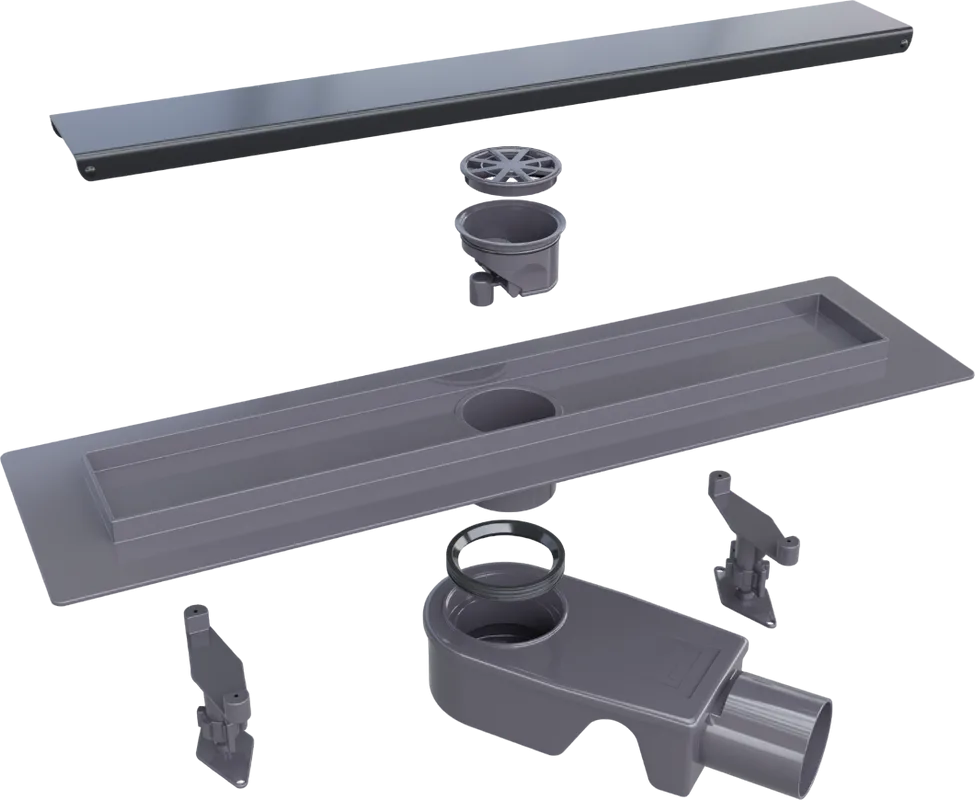 Душевой трап (лоток) RGW Shower Drain SDR-31B 60 см, черный Sancos — официальный сайт