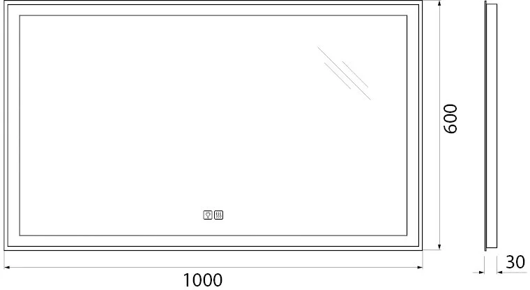 Зеркало BelBagno SPC-GRT-1000-600-LED-TCH-WARM с подсветкой Sancos — официальный сайт