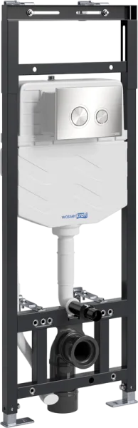 Система инсталляции для унитазов Wasserkraft Alme 15TLT.010.ME.BN01, с кнопкой смыва никель Sancos — Оригинал