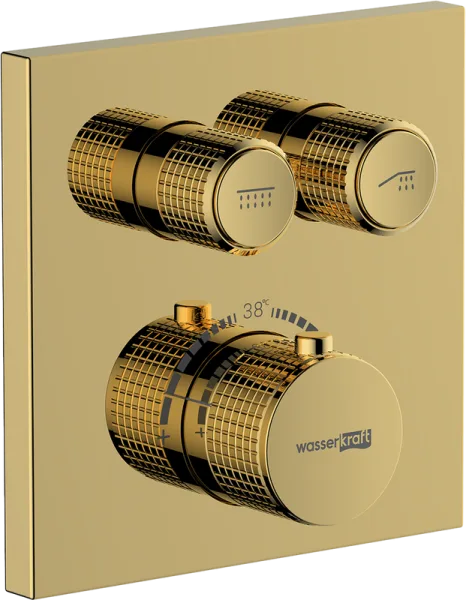Термостатический смеситель встраиваемый Wasserkraft Sauer 7148 Thermo С ВНУТРЕННЕЙ ЧАСТЬЮ, для душа, Sancos — Оригинал