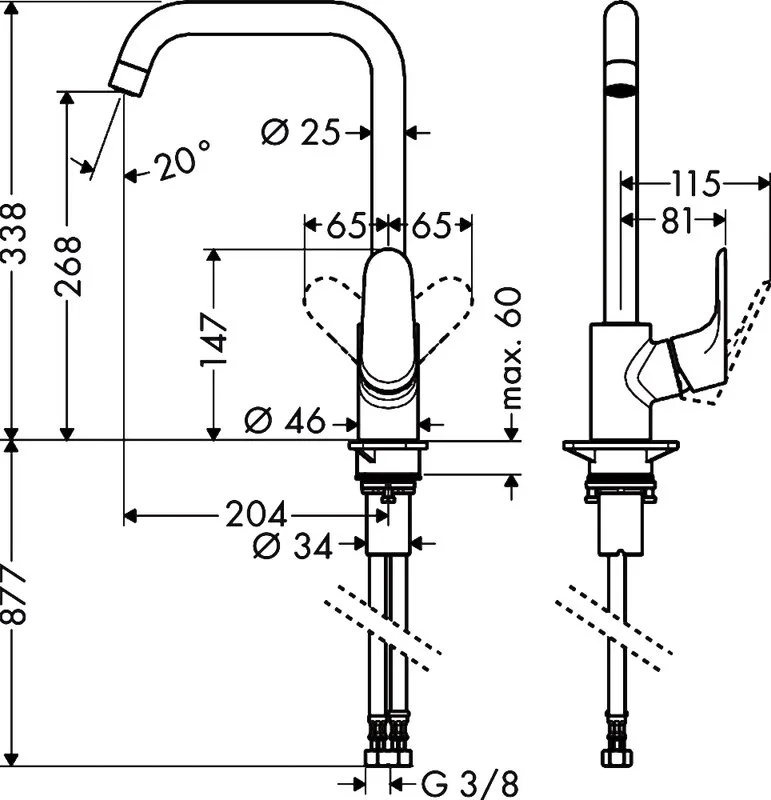 Смеситель для кухни Hansgrohe Focus 31820000 Sancos — официальный сайт