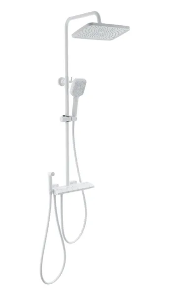 Душевая стойка Wonzon & Woghand MUSE Piano WW-B4132-A-MW, с гигиеническим душем, матовая белая Sancos — Оригинал