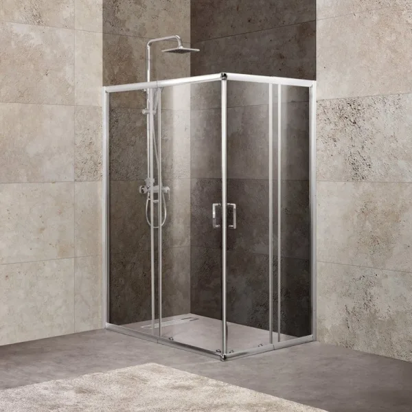 Душевой уголок BelBagno Unique AH-2-100/115-75/90-C-Cr стекло прозрачное Sancos — Оригинал