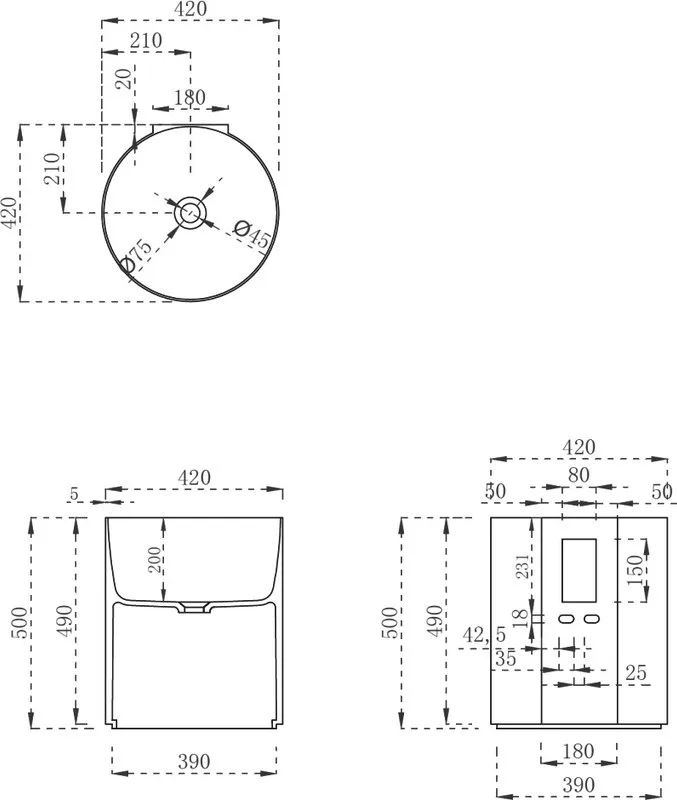 Раковина Abber Kristall AT2704 aquamarin, бирюзовая Sancos — официальный сайт