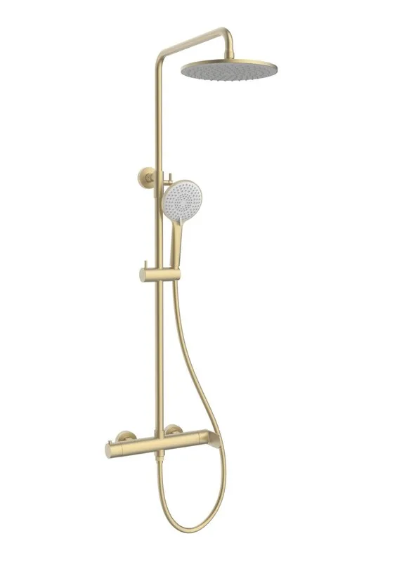 Душевая стойка Vincea Rondo VSFS-1R0BG без излива, брашированное золото Sancos — официальный сайт
