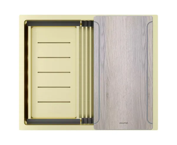 Мойка кухонная Paulmark Next-Multi Sink 58 UNI PM785845-LG светлое золото Sancos — Оригинал