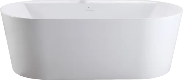 Акриловая ванна Esbano Vigo 170x85 см, отдельностоящая, белая, овальная, со сливом-переливом Sancos — Оригинал