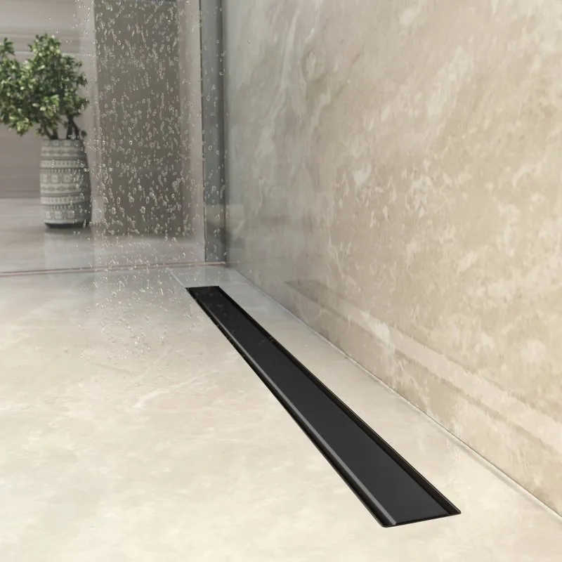 Душевой трап (лоток) Berges Optim Line Black 095508 80 см, матовый черный Sancos — официальный сайт