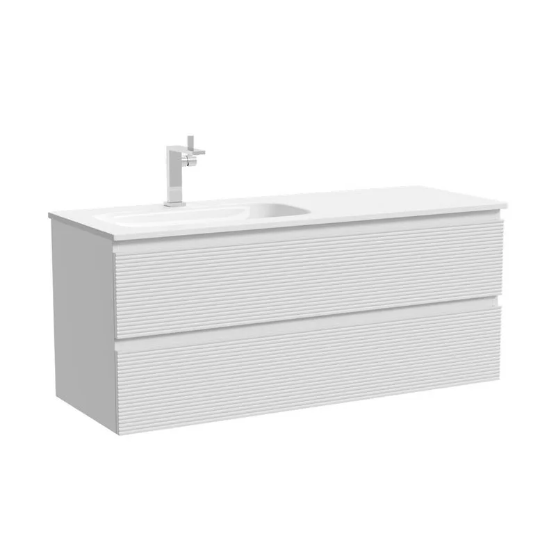 Тумба под раковину Sancos Folk 120 подвесная левая Bianco (белый), FL120LW Sancos — официальный сайт