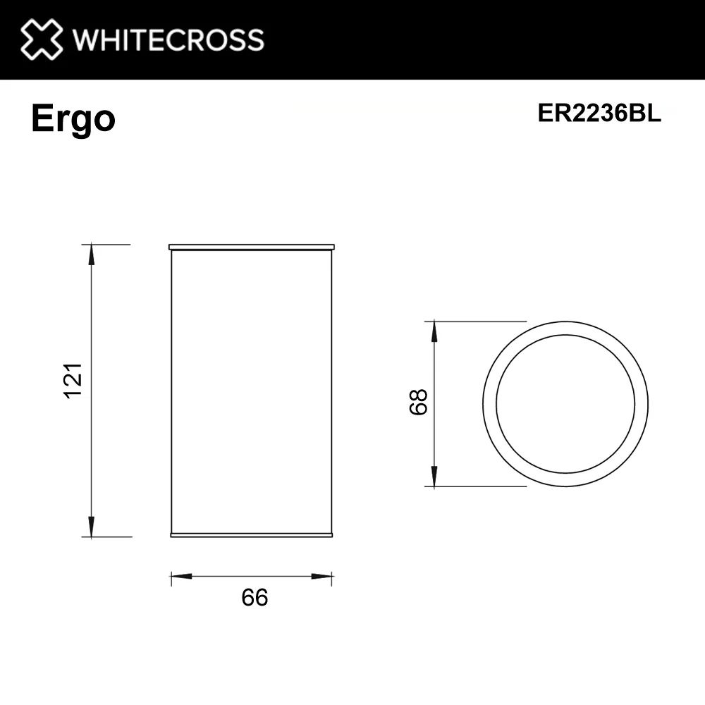 Стакан WHITECROSS Ergo ER2236BL черный матовый Sancos — официальный сайт
