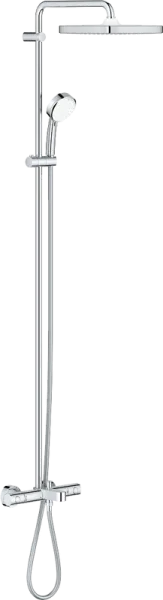 Душевая стойка Grohe Tempesta Cosmopolitan System 250 26691000, с термостатом Sancos — Оригинал
