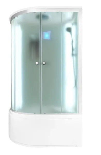 Душевая кабина DTO D120SR LED (120х80х220), высокий поддон (50 см), профиль хром, стекло матовое (4  Sancos — Оригинал