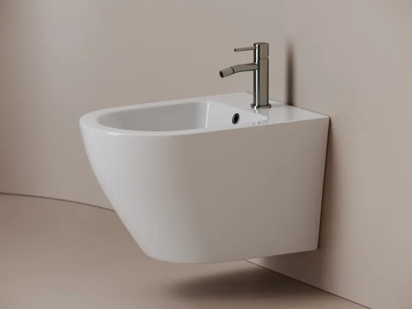 Биде подвесное Ceramicanova Whirl CN11008 белый Sancos — Оригинал