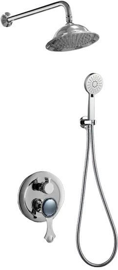 Душевой комплект Bronze de Luxe Yasmina NT800/B03-2, С ВНУТРЕННЕЙ ЧАСТЬЮ, хром Sancos — Оригинал