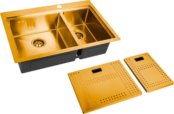 Мойка кухонная Zorg Master N-78-2-52-L Bronze Sancos — Оригинал