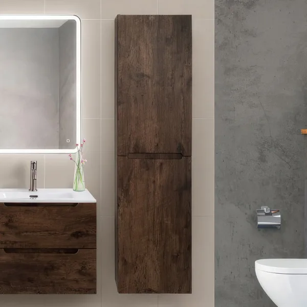 Шкаф-пенал для ванной BelBagno Etna 40 R rovere moro Sancos — Оригинал