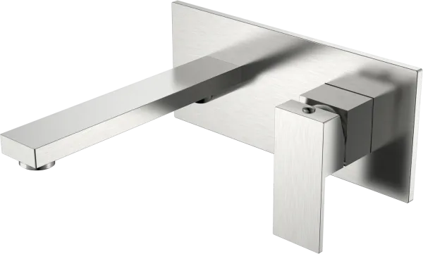 Смеситель для раковины Boheme Qubic 475-NB С ВНУТРЕННЕЙ ЧАСТЬЮ, brushed nickel Sancos — Оригинал