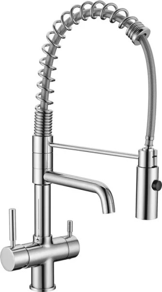 Смеситель для кухни Seaman Barcelone SSL-5370 water polish, с гибким изливом Sancos — Оригинал