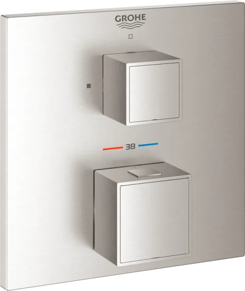 Термостатический смеситель встраиваемый Grohe Grohtherm Cube 24153DC0 для душа, суперсталь Sancos — Оригинал