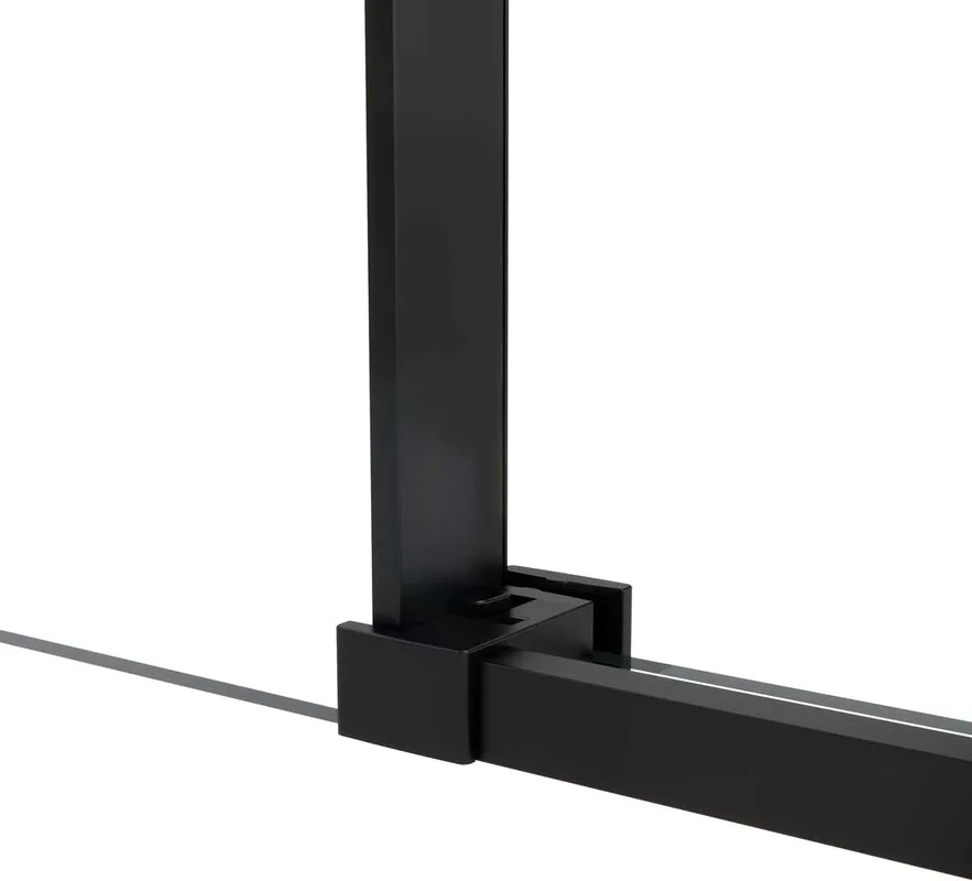 Душевая дверь в нишу Vincea Slim Soft 130 см, профиль черный, стекло прозрачное Sancos — официальный сайт