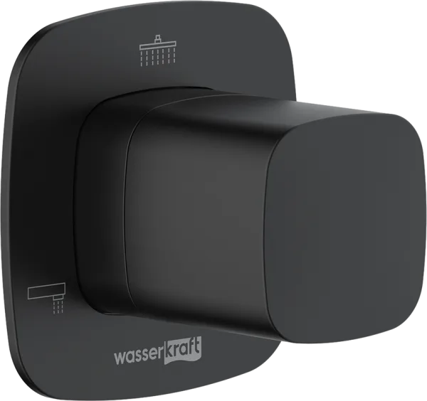 Переключатель потоков Wasserkraft Nuthe A265 С ВНУТРЕННЕЙ ЧАСТЬЮ, на три потребителя, черный soft-to Sancos — Оригинал