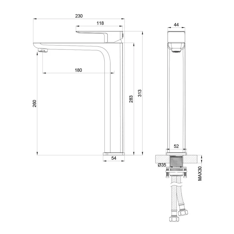 Смеситель для раковины Oliveeka D OL-239003-BGM матовый оружейный металл Sancos — официальный сайт