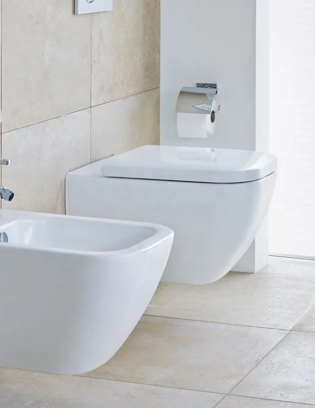 Унитаз подвесной Duravit Happy D.2 2222090000 64590000 с микролифтом, безободковый, белый Sancos — официальный сайт