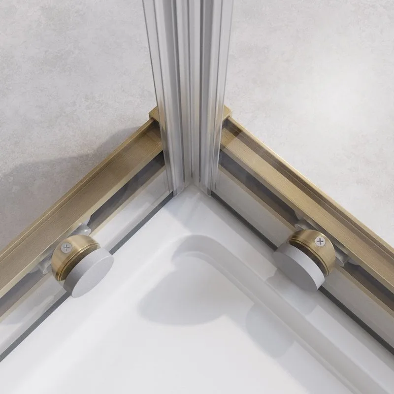 Душевой уголок Cezares Relax RELAX-304-A-2-90-C-BORO 90x90, профиль брашированное золото Sancos — официальный сайт