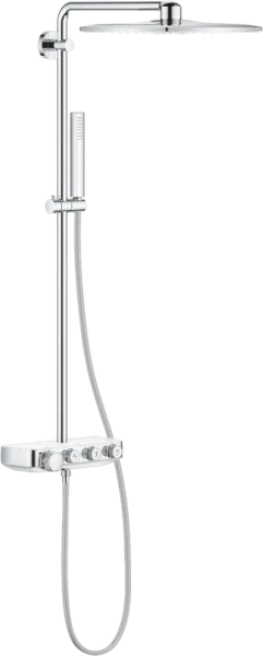 Душевая стойка Grohe Euphoria SmartControl 310 Duo Cube 26508LS0, белая луна, с термостатом Sancos — Оригинал