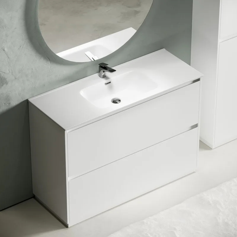 Тумба с раковиной Sancos Libra Floor 120 белый глянец, белая раковина CN7006 Sancos — официальный сайт