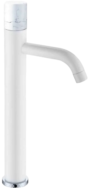 Смеситель для раковины Boheme Stick 122-W-MR-W белый, белый мрамор Sancos — Оригинал