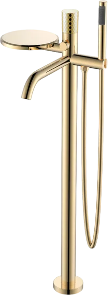 Напольный смеситель для ванны с душем Boheme Stick 129-GG, gold diamond gold Sancos — Оригинал