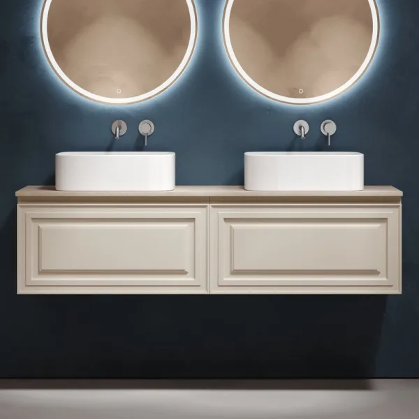 Тумба с раковиной Sancos Very 160 beige soft, столешница бежевая TT160A2, раковина CN6052 Sancos — Оригинал