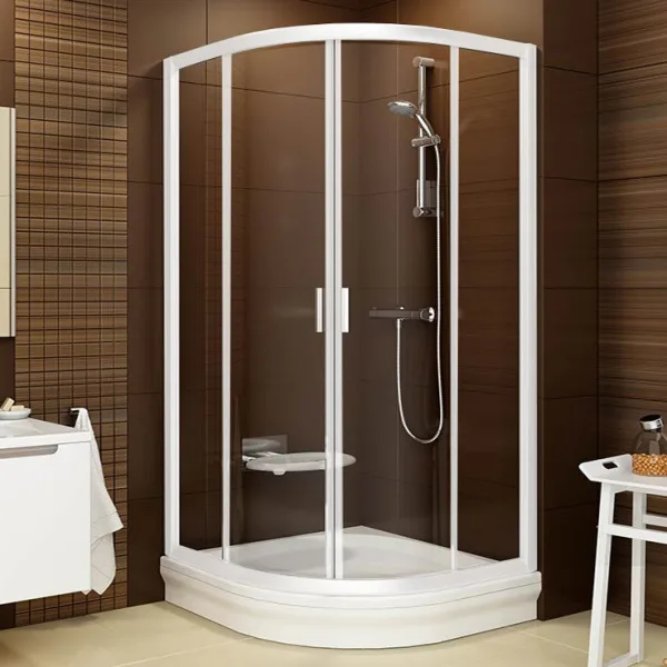 Душевой уголок Ravak Blix BLCP4-90 Transparent, профиль белый Sancos — Оригинал
