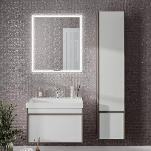 Шкаф-пенал для ванной KERAMA MARAZZI Modula 35 R с дверцей и ящиком, арабика Sancos — Оригинал