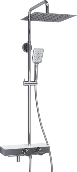 Душевая стойка Wasserkraft Aller A113.118.126.CH Thermo, с термостатом, хром Sancos — Оригинал