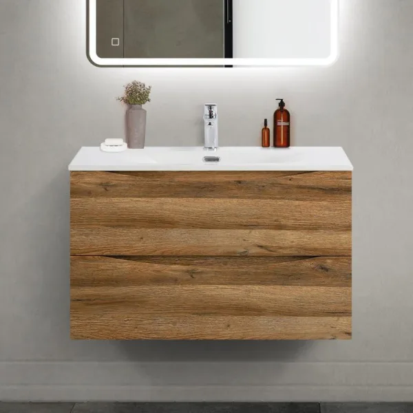 Тумба под раковину без столешницы BelBagno Marino-cer-mini 80 подвесная, rovere rustico Sancos — Оригинал