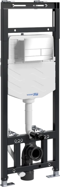 Система инсталляции для унитазов Wasserkraft Alme 15TLT.010.ME.CH04, с кнопкой смыва хром Sancos — Оригинал