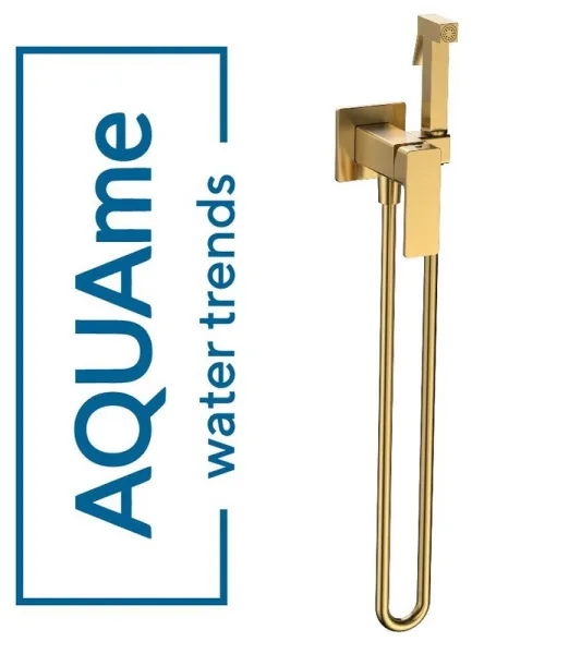 Гигиенический душ AQUAme Savona золотой комплект AQM6817BG Sancos — Оригинал
