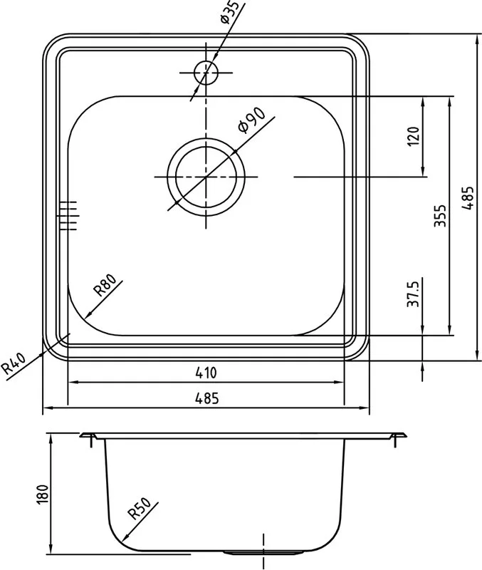 Мойка кухонная IDDIS Strit STR48P0i77 Sancos — официальный сайт