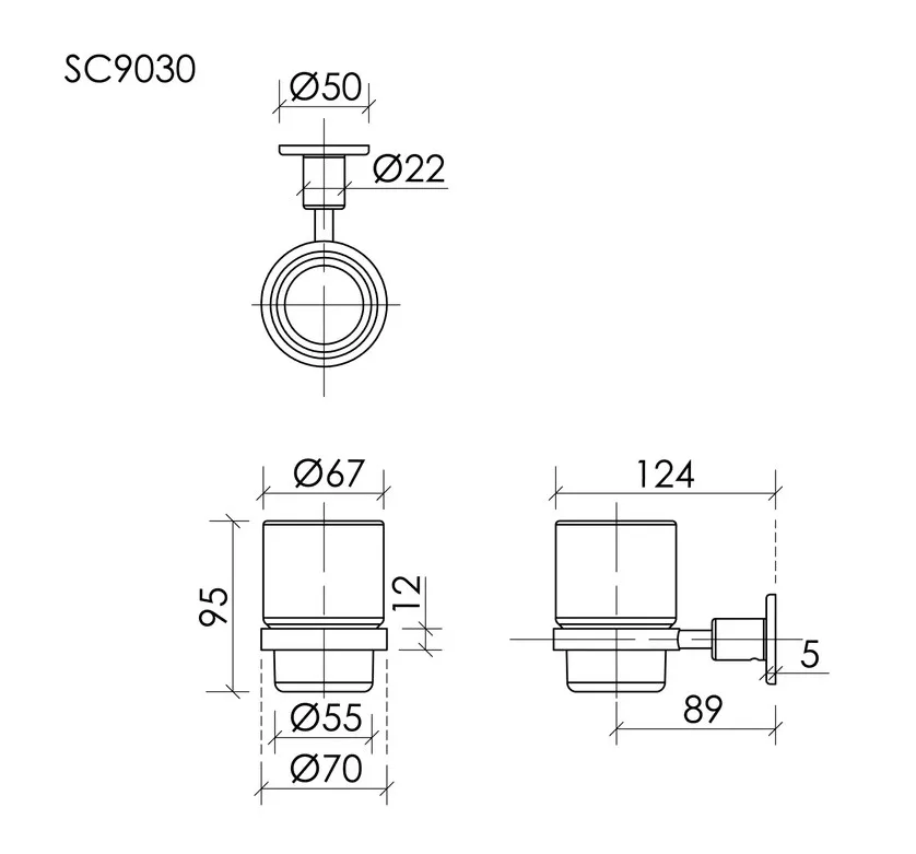 Стакан для ванной Sancos Base SC9030BG брашированное золото Sancos — официальный сайт