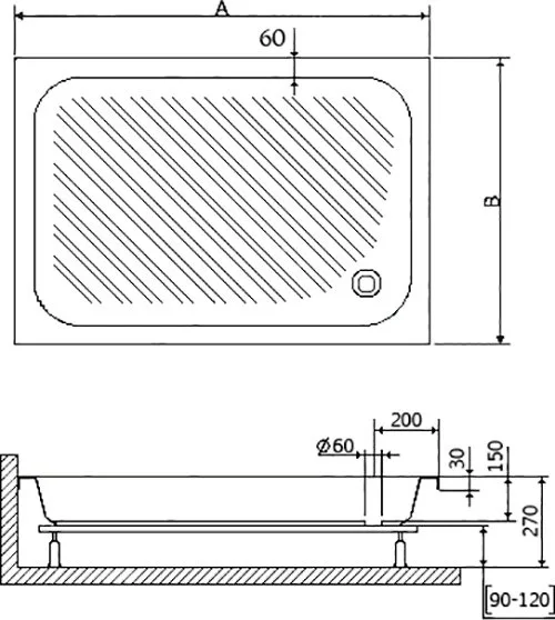 Поддон для душа RGW B/CL-S-A B/CL-S 16180199-51 90х90 Sancos — официальный сайт