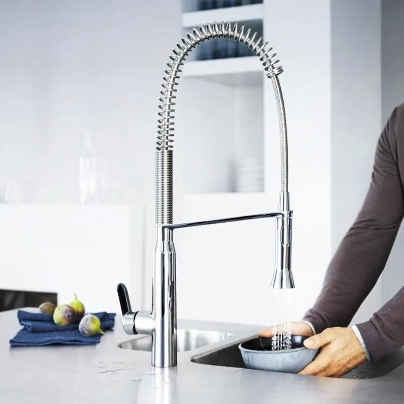 Смеситель для кухни Grohe K7 32950000 с гибким изливом Sancos — официальный сайт