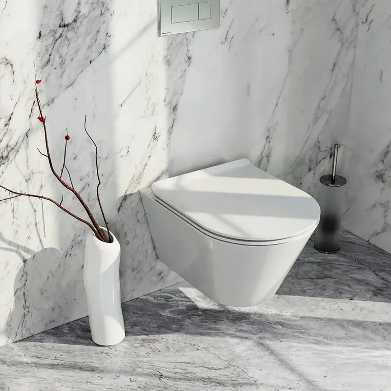 Крышка-сиденье Kerama Marazzi Plaza Modern PLMR.seat.02\WHT с микролифтом, глянцевый белый Sancos — официальный сайт
