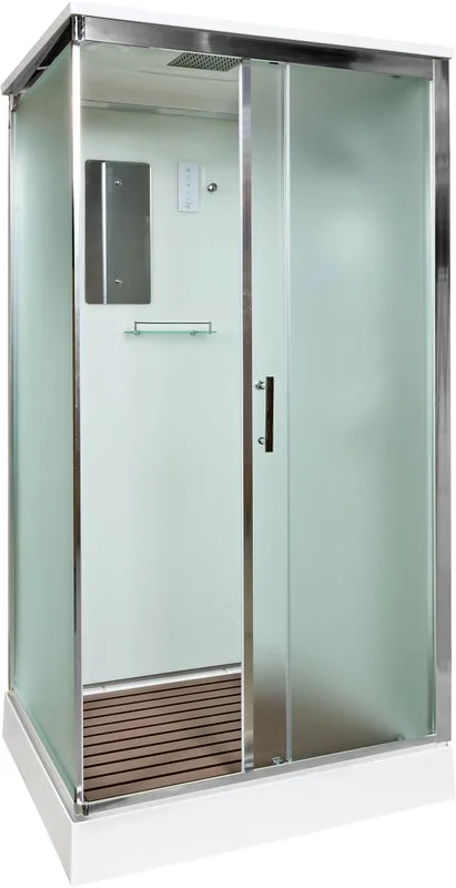Душевая кабина DTO D129S 120х90, с электрикой, профиль хром, стекло матовое Sancos — официальный сайт