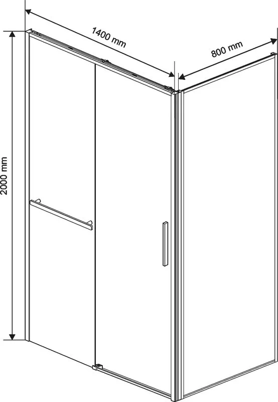 Душевой уголок Vincea Slim Soft VSR-1SS8014CLB 140x80, профиль черный, стекло прозрачное Sancos — официальный сайт