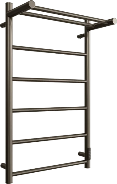 Полотенцесушитель электрический Двин Fj neo 80х50, оружейная сталь, с полкой Sancos — Оригинал