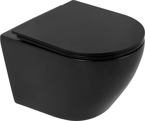 Чаша для унитаза подвесного BelBagno Colorato BB062CHR-MB матовая черная Sancos — Оригинал