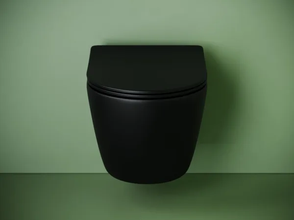 Подвесной унитаз Ceramicanova Uno смыв Торнадо CN11001TMB черный матовый Sancos — Оригинал