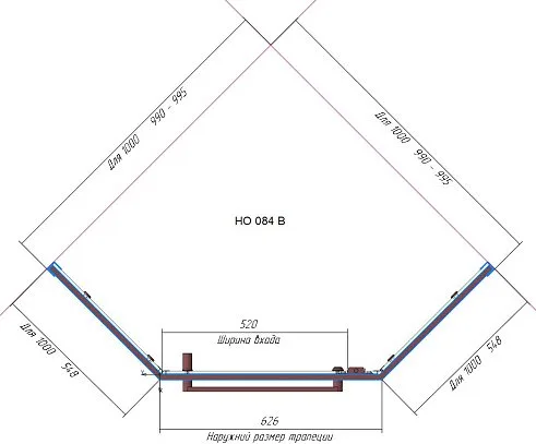 Душевой уголок RGW Hotel HO-084-W 100x100x195 см, профиль белый, стекло матовое Sancos — официальный сайт